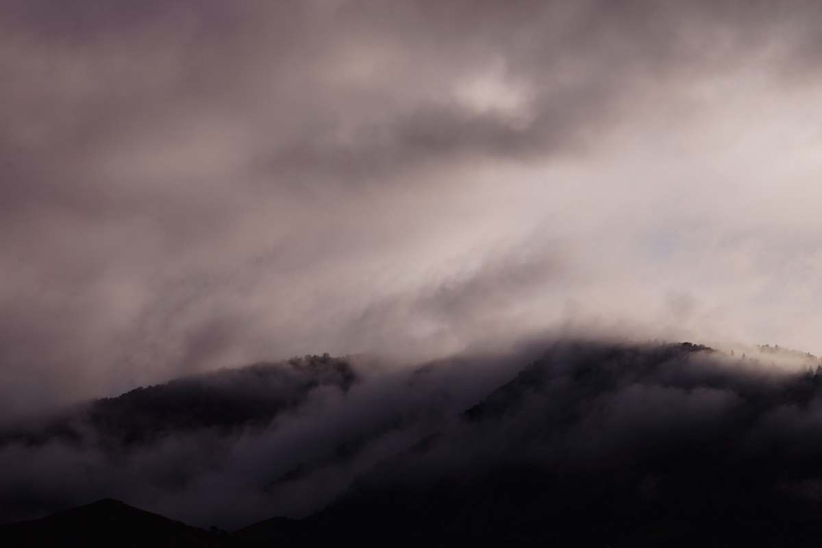 sky silhouette of mountains nature
